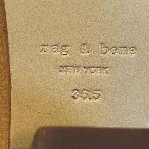 Rag & BONE Ankle Booties Boots Size 6.5 Beige HARROW Leather Belted. - Picture 7 of 12